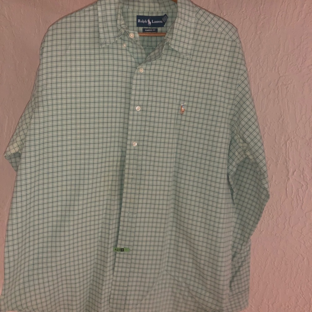 RALPH LAUREN MENS BUTTON DOWN DRESS SHIRT SIZE XL